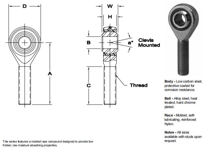 AURORASPB-5關(guān)節(jié)軸承圖紙